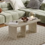 Hanah Home Iris - Juego de mesas de café Travertino